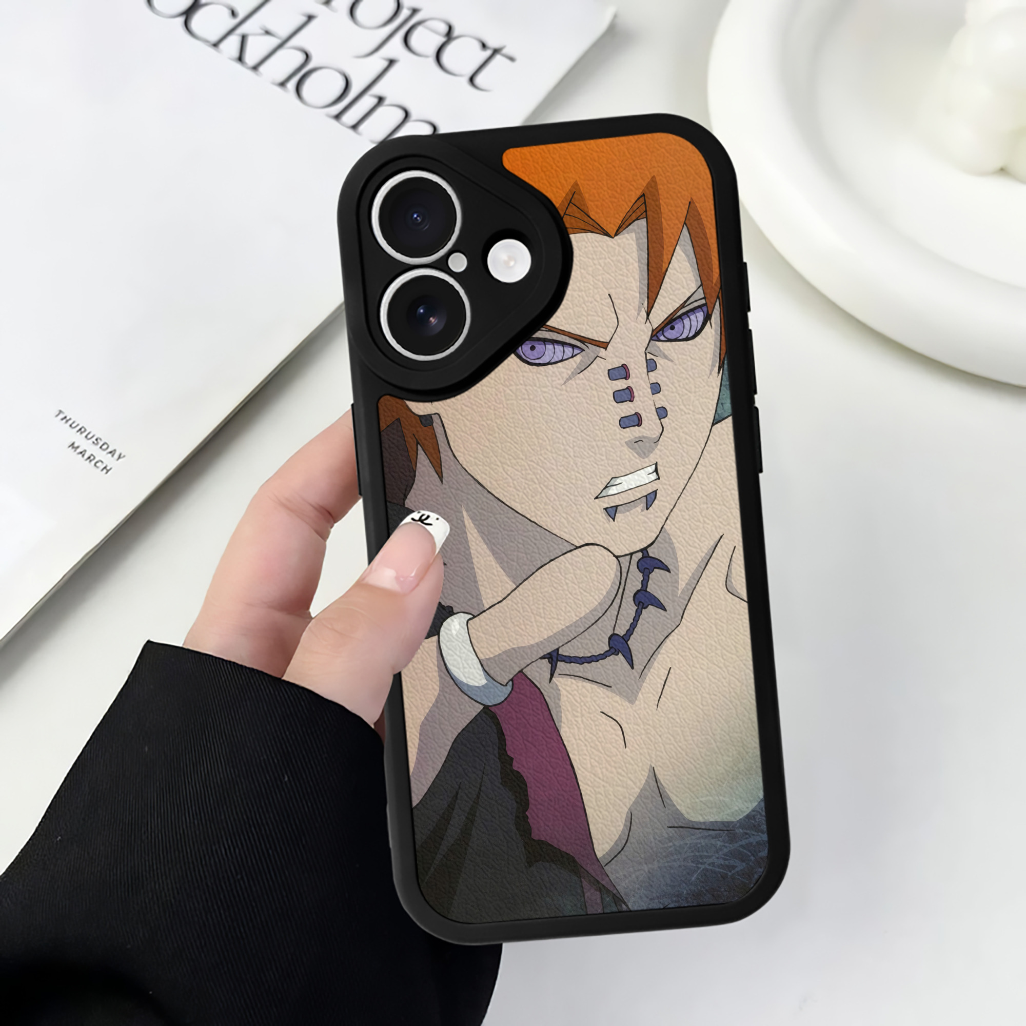 （画像用） NARUTO -ナルト- NARUTO -ナルト- 疾風伝 【iPhone 16シリーズ対応】シリコンスマホケース（レザー調） 材質：シリコン